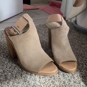 Nude block heel booties Marc fisher